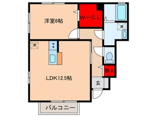 コンフォールヴァンテBの物件間取画像